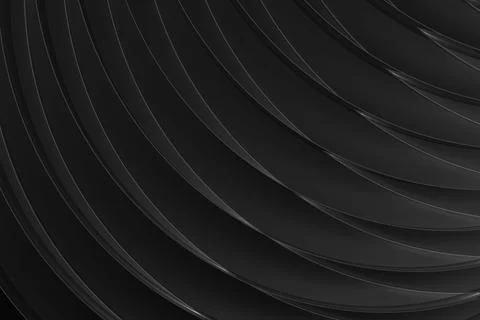 Futuristic abstract background, pattern - thin grey curved lines, grid on dar Illustrazione stock