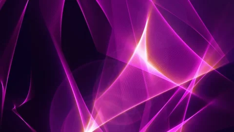 Futuristic abstract background with purple and pink glowing light ribbons Stock Footage 318839432