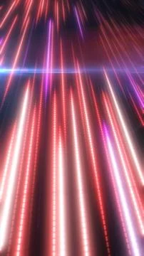 Futuristic abstract background with red and purple neon light streaks, glow.. Stock Illustration