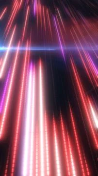 Futuristic abstract background with red and purple neon light streaks, glow.. Stock Illustration