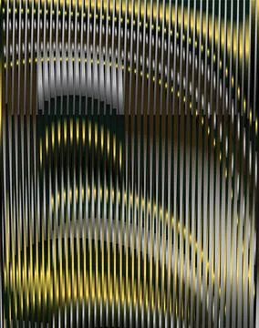Futuristic abstract background with vertical stripes and gold glow effect. Stock Illustration