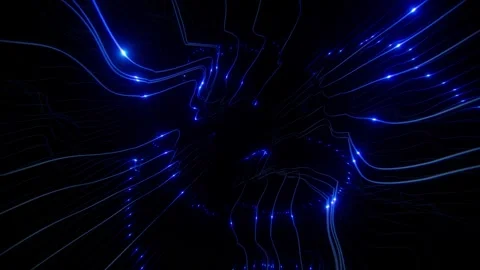 Futuristic abstract background wave with connected dots and lines loop animated Stock Footage 328581758