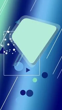 Futuristic abstract blue artwork with floating rounded panels and digital l.. Stock Illustration
