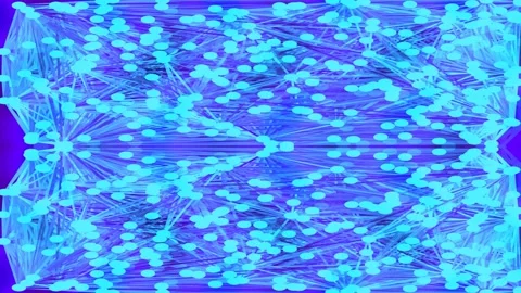 Futuristic abstract blue data flow background, seamless tech network graphi.. Stock Footage 339788150