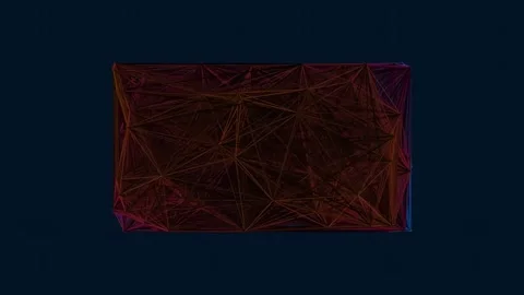 Futuristic abstract blue data matrix connection on dark background technology Stock Footage 337164166