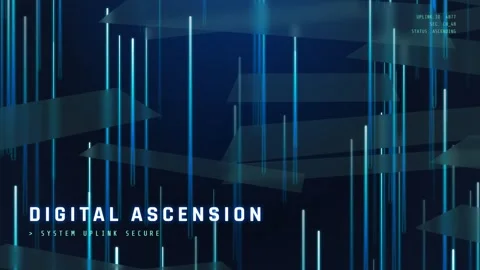 Futuristic abstract blue data stream background connecting glowing digital .. Video stock 337655673