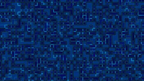 Futuristic Abstract Blue Digital Circuit Pattern with Glowing Grid Effect Illustrazione stock