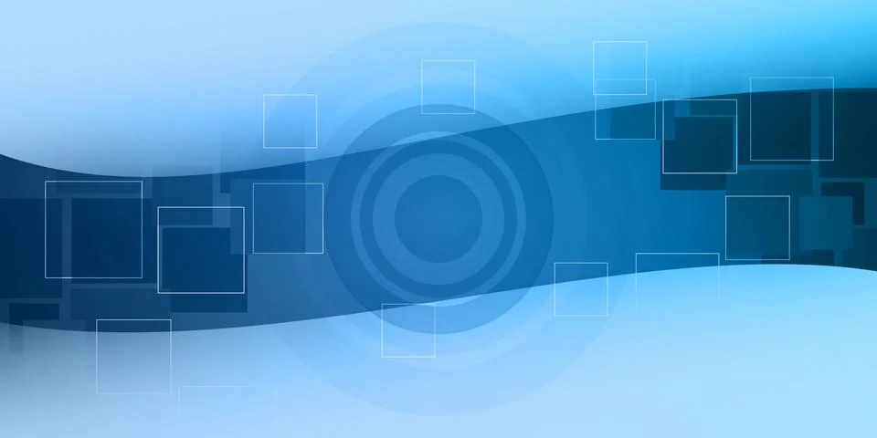 Futuristic abstract blue technology vector background design featuring conc.. Ilustración de archivo