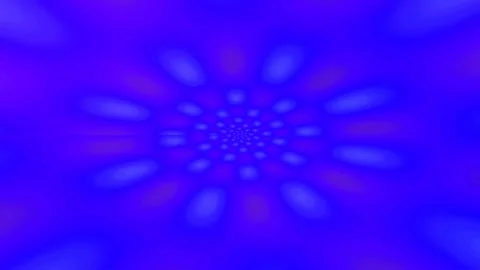 Futuristic abstract blue vortex tunnel effect with glowing digital grid lines Stock Footage 336503619