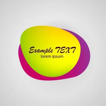 Futuristic abstract bubble colored text label Stock Illustration