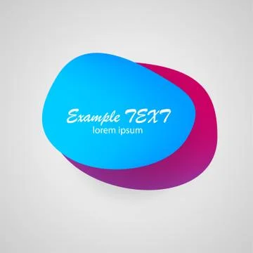 Futuristic abstract bubble colored text label Stock Illustration