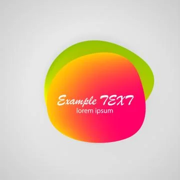 Futuristic abstract bubble colored text label Illustrazione stock