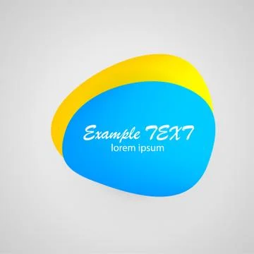 Futuristic abstract bubble colored text label Illustrazione stock