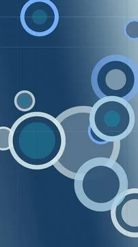 Futuristic abstract circle ring pattern in cool blue gradients, creating a .. Illustrazione stock