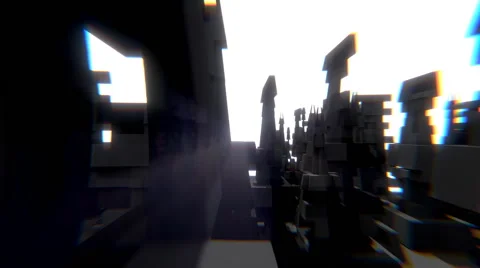 Futuristic Abstract City Fly Through (HD) 스톡 동영상 44344369