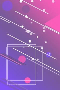 Futuristic abstract composition with glowing lines, geometric squares, and .. 스톡 일러스트