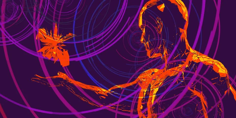 Futuristic Abstract Concept Stock Illustration
