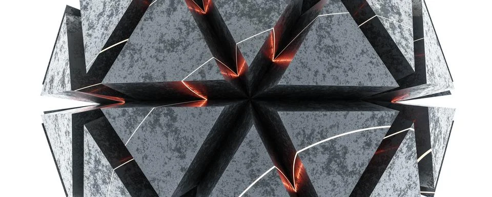 Futuristic abstract concrete surface 3d render illustration Stock Illustration