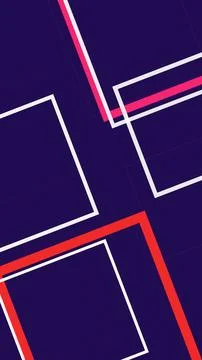 A futuristic abstract cross of intersecting neon lines on a deep purple bac.. Stock Illustration