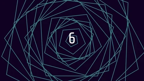 Futuristic abstract cyan geometric line spiral pattern backdrop technology Stock Footage 342116466
