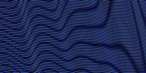 Futuristic abstract dark blue texture with wavy lines and moire effect. Stock Illustration