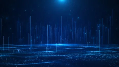 Futuristic abstract data matrix data matrix wave, meta space metaverse Vídeo Stock 312445212