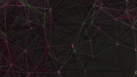 Futuristic abstract data network flow visualization with connected glowing .. Stock Footage 341056397