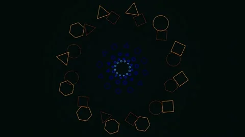 Futuristic abstract data stream connecting nodes digital background effect Stock Footage 342159398