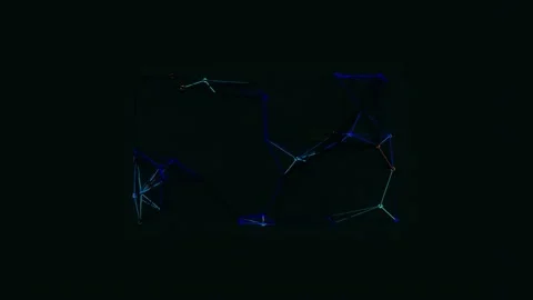 Futuristic abstract data stream glow lines technology loop animation Stock Footage 342160684