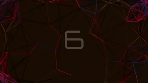 Futuristic abstract data visualization grid with dynamic red particle conne.. Stockbeeldmateriaal 342205852