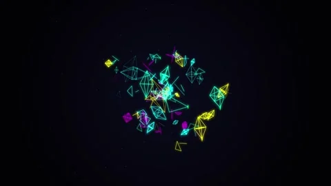 Futuristic Abstract Data Visualization of Interconnected Nodes and Digital .. 스톡 동영상 346001524