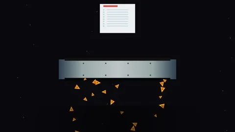 Futuristic abstract data visualization signal processing on dark background Stock Footage 344639931