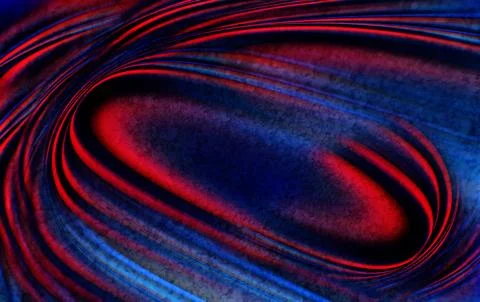 Futuristic abstract digital backdrop featuring fluid glowing red and blue w.. Stock Illustration