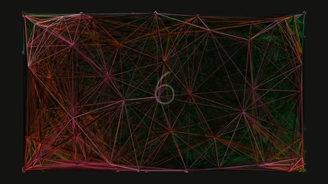 Futuristic abstract digital connection lines forming intricate geometric da.. Stock Footage 342205857