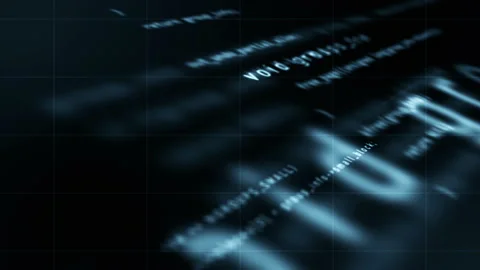 Futuristic abstract digital cyberspace with program code levitation. Stock Footage 219217353