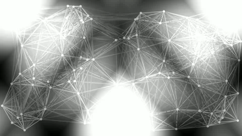 Futuristic abstract digital data connection network visualization background Stock Footage 337575664