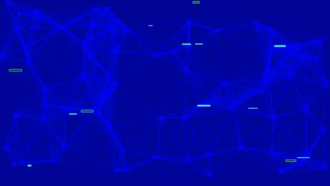 Futuristic abstract digital data connection network mesh background loop Stock Footage 339794020
