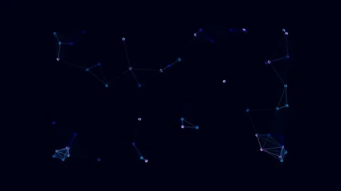 Futuristic abstract digital data network background with glowing blue parti.. Stock Footage 337161656