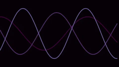 Futuristic abstract digital equalizer waves flowing across a deep black bac.. Stock Footage 341056152