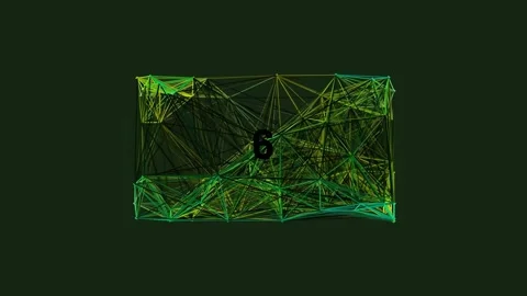 Futuristic abstract digital glow pattern forming a complex geometric data n.. Stock Footage 342093801