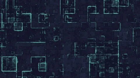 Futuristic Abstract Digital Grid with Neon Glow Pattern Stock Footage 295032902