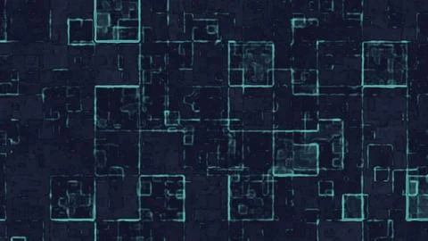 Futuristic Abstract Digital Grid with Neon Glow Pattern イラスト素材