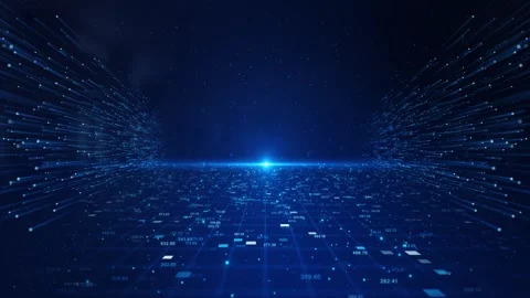 Futuristic Abstract digital interface with big data analytics, Big data visualiz Stock Footage 341908230