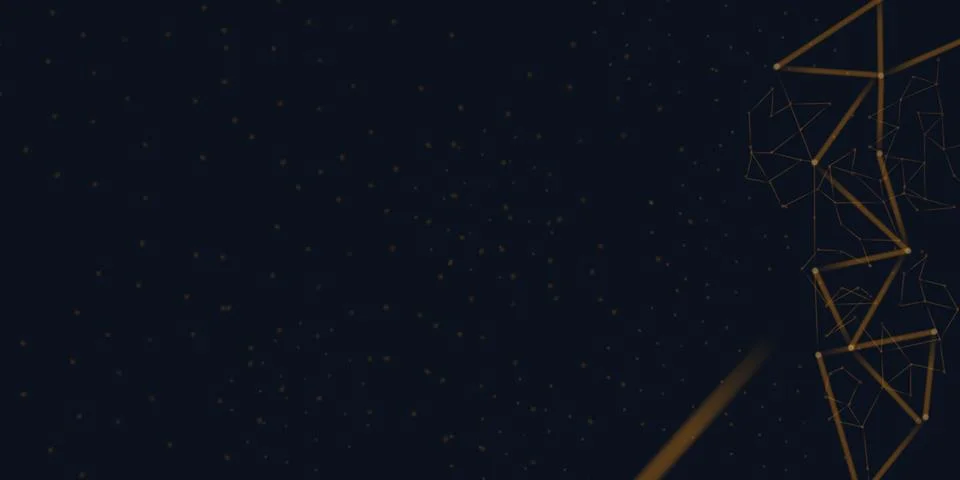 Futuristic Abstract Digital Network Background with Glowing Dots and Lines Stock Illustration