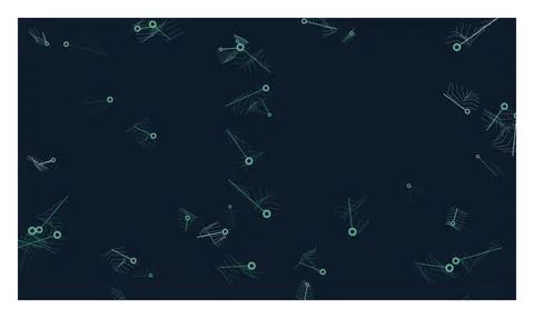 Futuristic abstract digital network connections with light blue lines on da.. Illustrazione stock