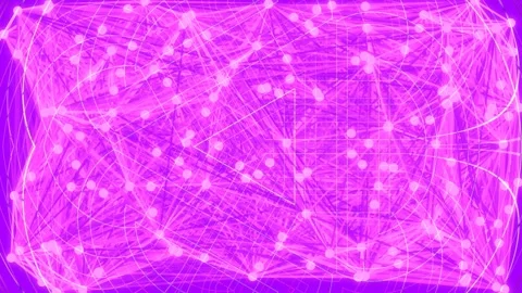 Futuristic abstract digital network lines connecting glowing nodes in vibra.. Stock Footage 336887929
