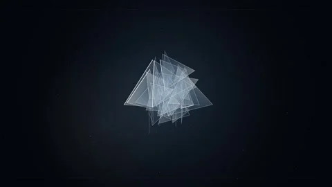 Futuristic abstract digital network lines connecting complex data points Stock Footage 344248981