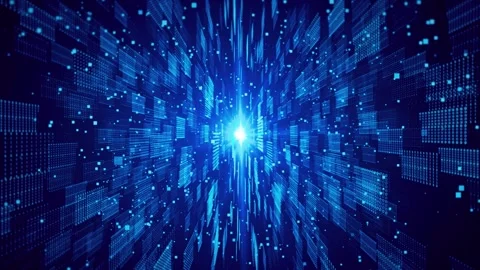 Futuristic Abstract Digital technology internet network connection background Stock Footage 247483518