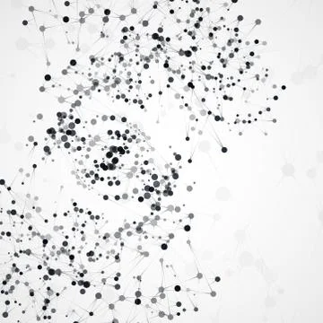 Futuristic abstract dna Stock Illustration