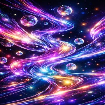Futuristic Abstract Energy Flow Background 4K Stock Illustration